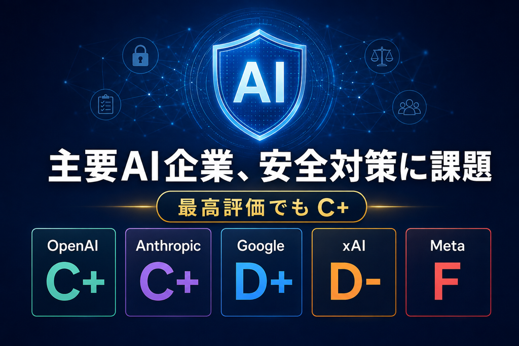 OpenAI・Anthropicでも「C+」主要AI企業5社のAI制御・安全対策を評価
